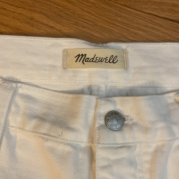 NWOT Madewell Relaxed Denim Shorts in Tile White size 32 - Picture 6 of 11